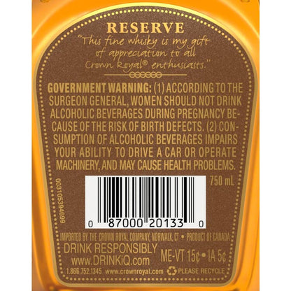 Crown Royal Canadian Whisky Special Reserve 80 W/ Bag & Box - 750ML