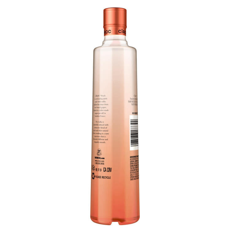Ciroc Peach Flavored Vodka 70 - 375ML - Back
