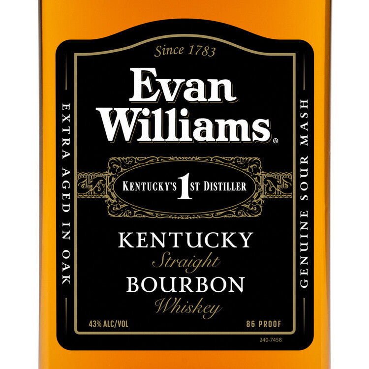 Evan Williams Straight Bourbon Black Label 86 - 50ML - Front Label