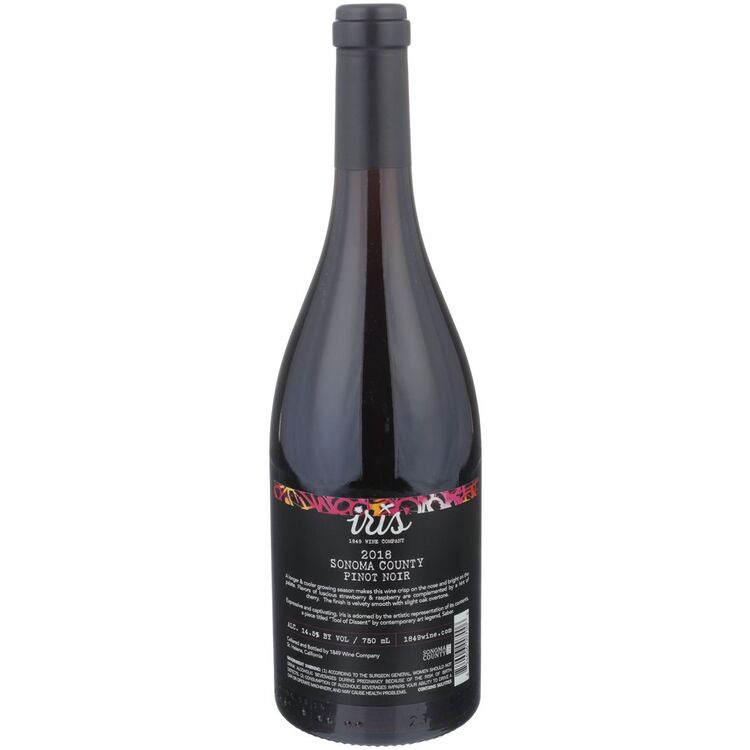 Iris Pinot Noir Sonoma Coast 2018 - 750ML - Back
