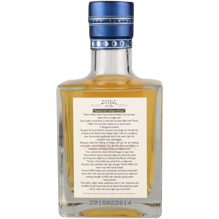 Martin Miller's Barrel Rested Gin 9 Moons 80 - 375ML - Back