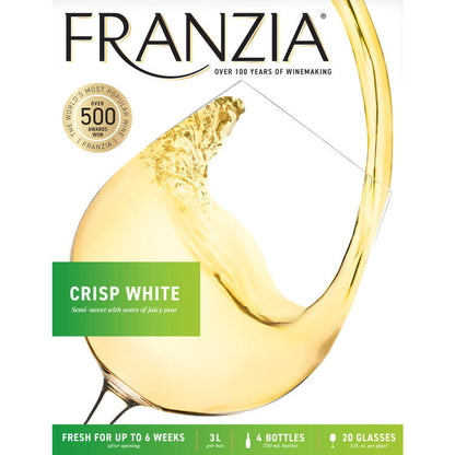Franzia Crisp White International - 3.0L - Front Label