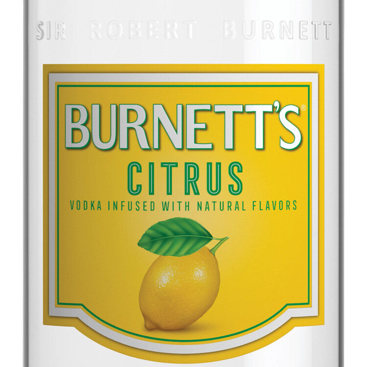 Burnett's Citrus Flavored Vodka 60 - 1.75L - Front Label