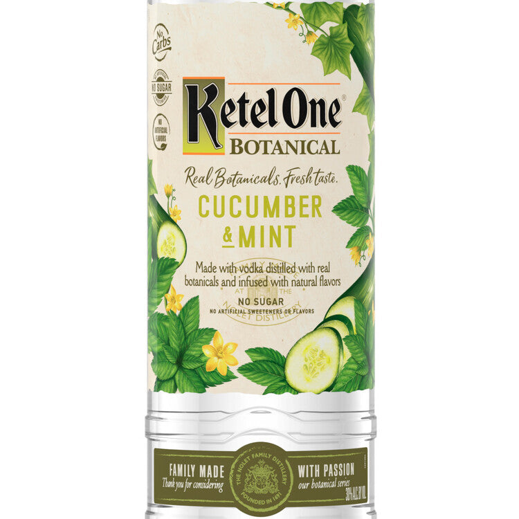 Ketel One Cucumber & Mint Flavored Vodka Botanical 60 - 750ML - Front Label