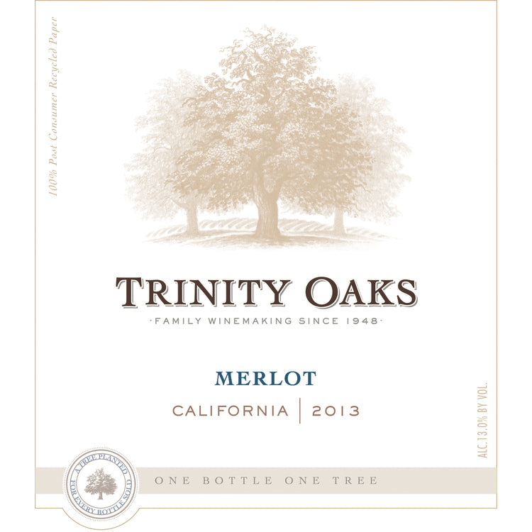 Trinity Oaks Merlot California - 750ML - Front Label