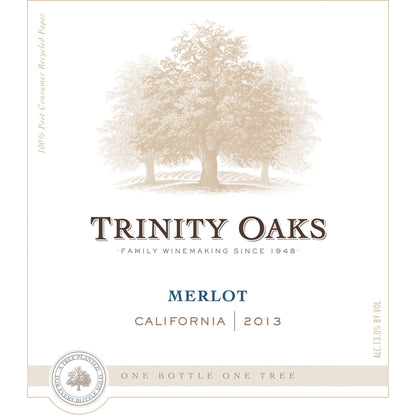 Trinity Oaks Merlot California - 750ML - Front Label