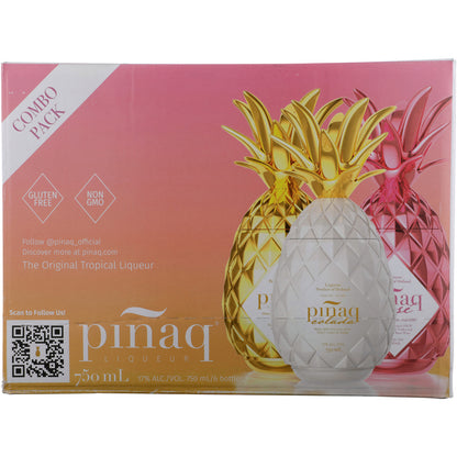 Pinaq Combo 2 Each Colada Liqueur 34, Original Tropical Liqueur 34 & R - 750ML