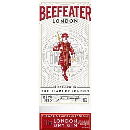 Beefeater London Dry Gin 80 - 1.0L - Front Label