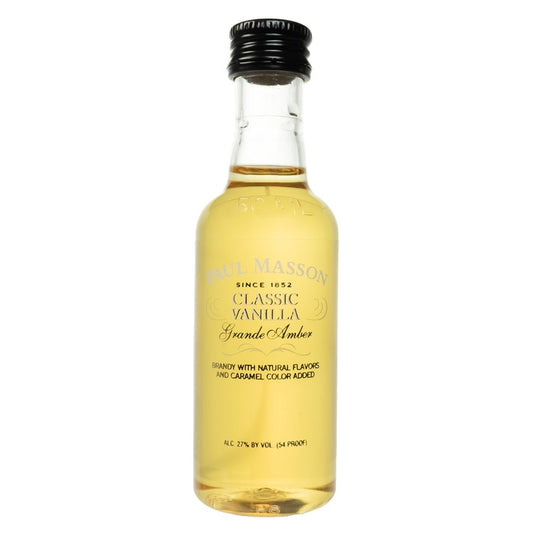 Paul Masson Vanilla Flavored Brandy Grande Amber Classic 54 - 50ML - Front