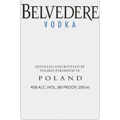 Belvedere Organic Vodka 80 - 200ML - Front Label
