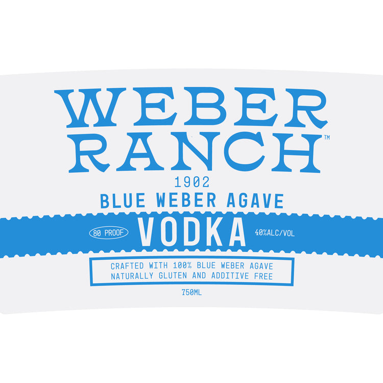 Weber Ranch 1902 Vodka 80 - 1.0L - Front Label