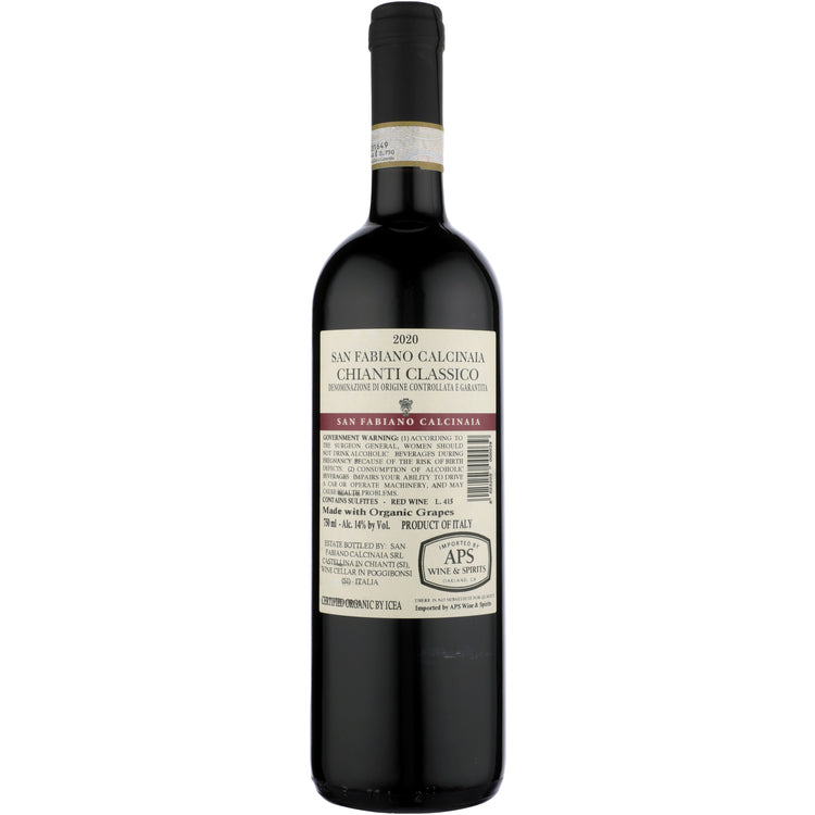 San Fabiano Calcinaia Chianti Classico 2020 - 750ML - Back