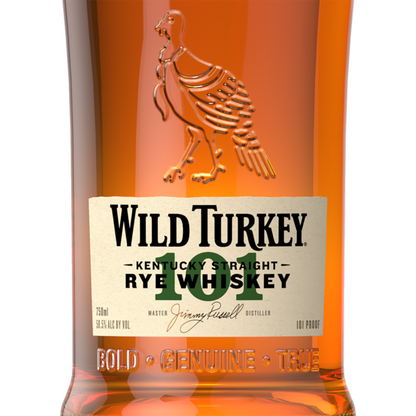 Wild Turkey Straight Rye Whiskey 101 - 750ML - Front Label