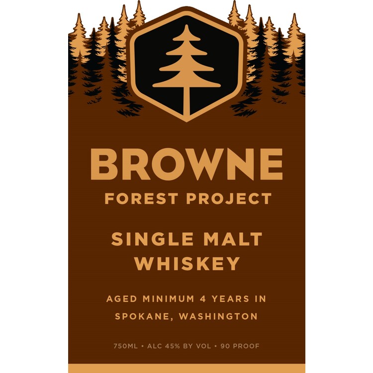 Browne Family Spirits Single Malt Whisky Forest Project 90 - 750ML - Front Label