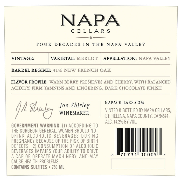 Napa Cellars Merlot Napa County 2022 - 750ML