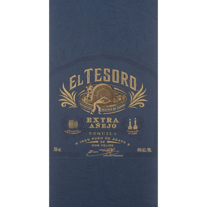 El Tesoro Tequila Extra Anejo 80 - 750ML - Front Label