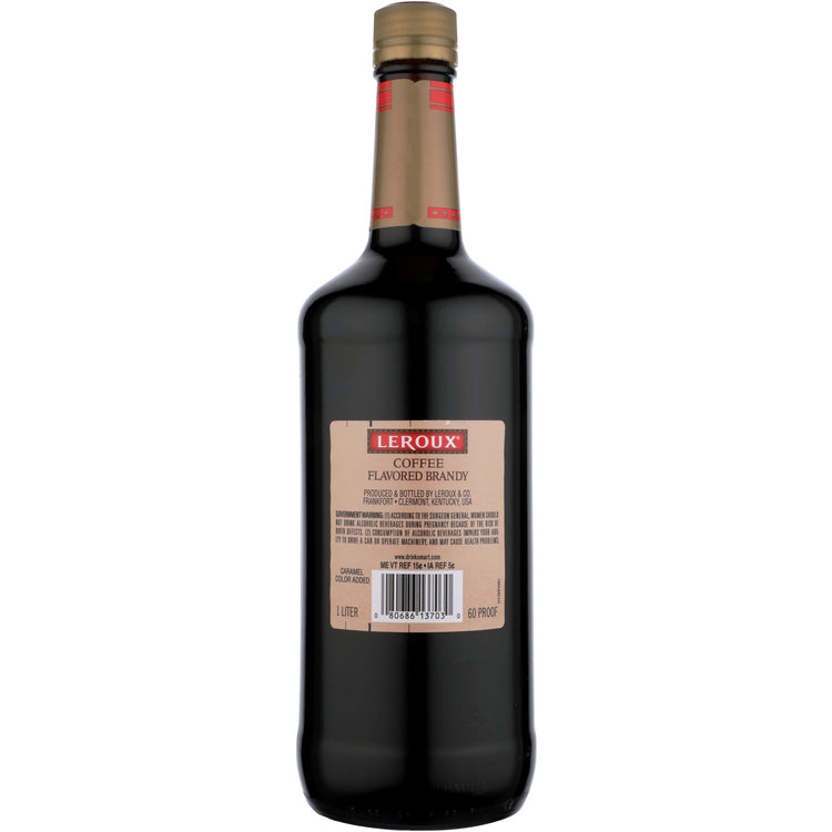 Leroux Coffee Flavored Brandy 60 - 1.0L - Back