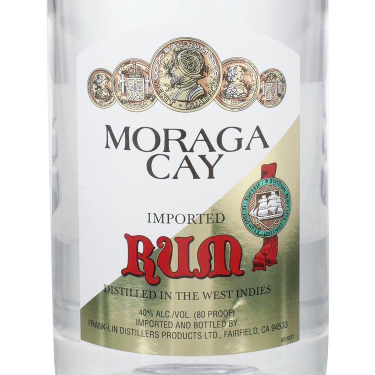 Moraga Cay Light White Rum 80 - 1.75L - Front Label
