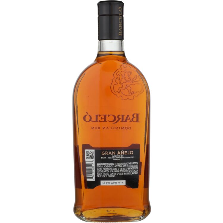 Ron Barcelo Aged Rum Gran Anejo 80 - 750ML - Back