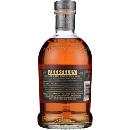 Aberfeldy Single Malt Scotch Finished In Argentinian Malbec Wine Cask - 700ML - Back