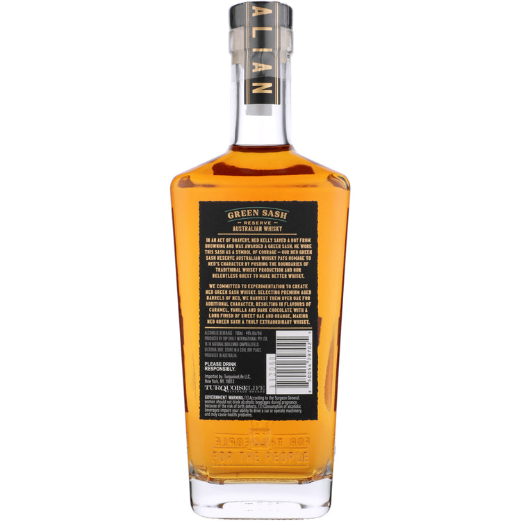 Ned Green Sash Reserve Whiskey 88 - 700ML - Back