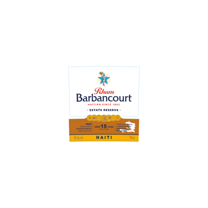 Rhum Barbancourt Aged Rum Estate Reserve 15 Yr 86 - 750ML - Front Label