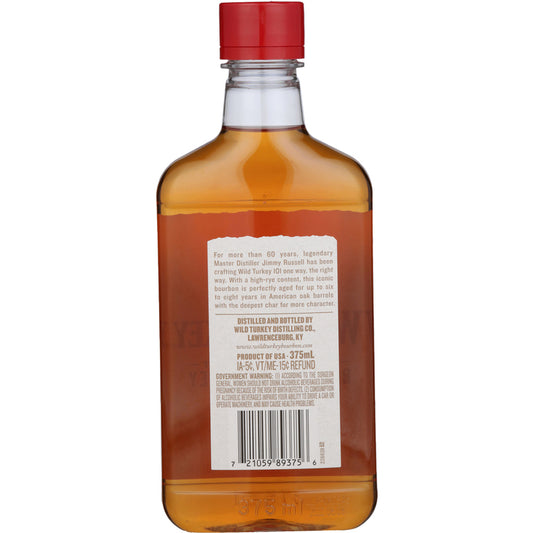 Wild Turkey Straight Bourbon 101 - 375ML - Back