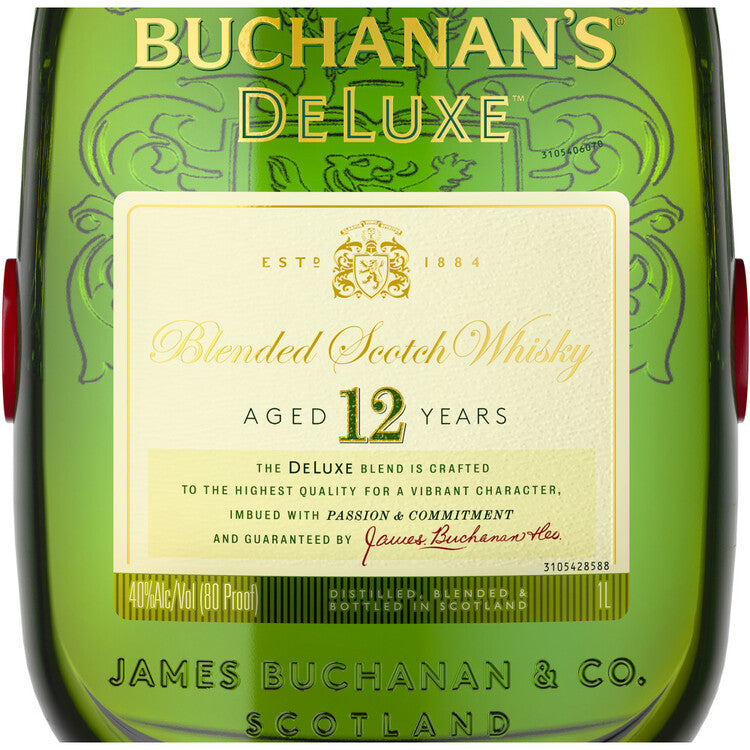 Buchanan's Blended Scotch Deluxe 12 Yr 80 - 1.0L - Front Label