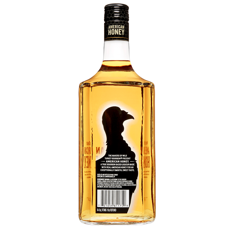 Wild Turkey Honey Whiskey Liqueur American Honey 71 - 1.75L - Back