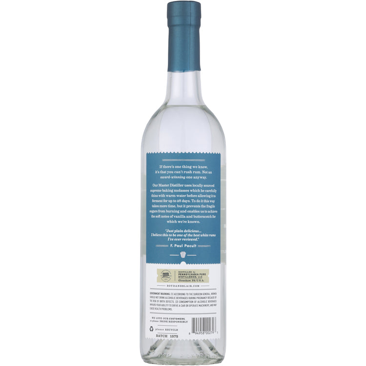 Boyd & Blair Light Rum Silver 80 - 750ML