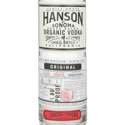 Hanson Of Sonoma Vodka Original Small Batch 80 - 1.0L