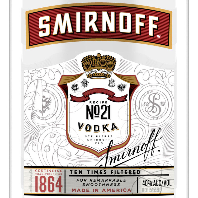 Smirnoff Vodka 80 - 100ML - Front Label