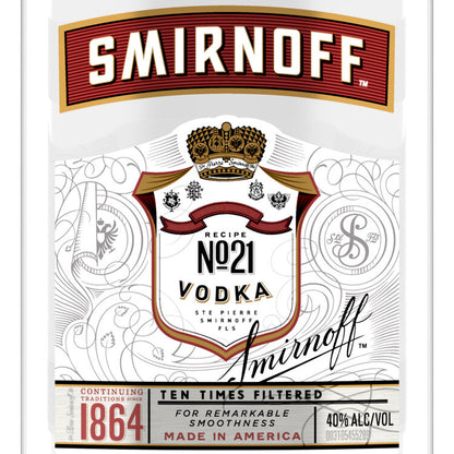 Smirnoff Vodka 80 - 100ML - Front Label