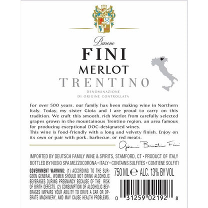 Barone Fini Merlot Trentino - 750ML