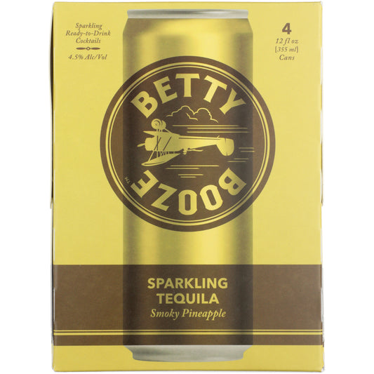 Betty Booze Sparkling Tequila Smoky Pineapple Cocktail - 355ML - Front