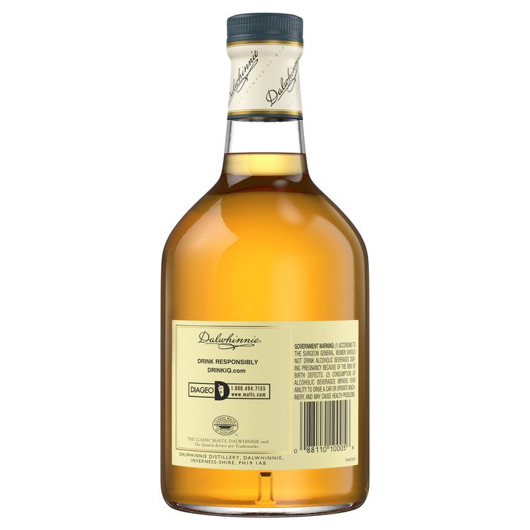 Dalwhinnie Single Malt Scotch 15 Yr 86 - 750ML - Back