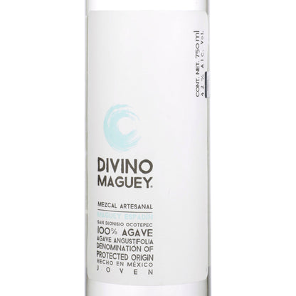 Divino Maguey Mezcal Artesanal Maguey Espadin Joven 84 - 1.0L - Front Label