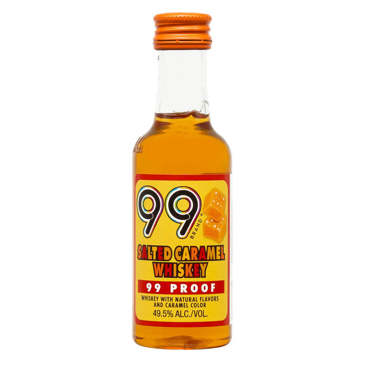 99 Brand Salted Caramel Flavored Whiskey 99 - 50ML - Front