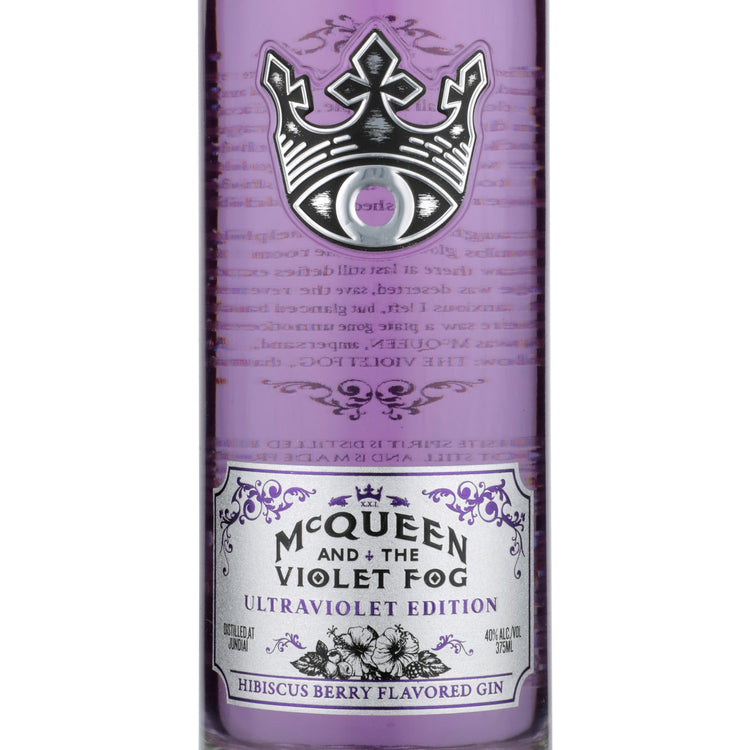 Mcqueen And The Violet Fog Ultra Violet Hibiscus Berry Flavored Gin 80 - 375ML - Front Label