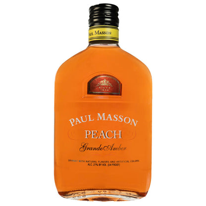 Paul Masson Peach Flavored Brandy Grande Amber 54 - 375ML - Front