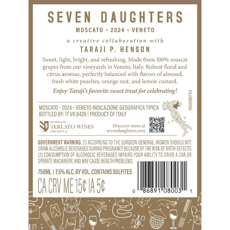 Seven Daughters Veneto Bianco - 750ML - Back Label
