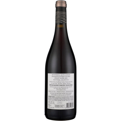 St. Pauls Pinot Noir Luzia Alto Adige - 750ML - Back