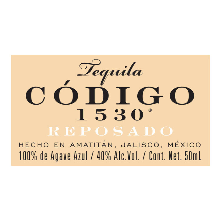 Codigo 1530 Tequila Reposado 80 - 50ML - Front Label