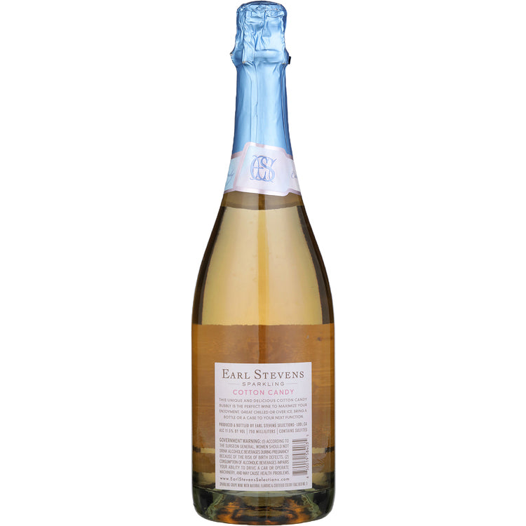 Earl Stevens Sparkling Cotton Candy Flavored Wine - 750ML - Back