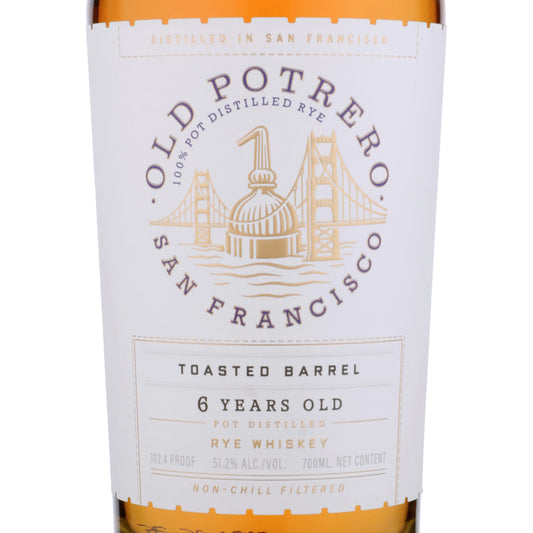 Old Potrero Rye Whiskey Toasted Barrel 6 Yr 102.4 - 700ML - Front Label