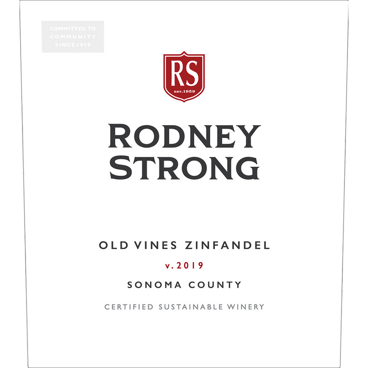Rodney Strong Zinfandel Old Vines Sonoma County 2019 - 750ML