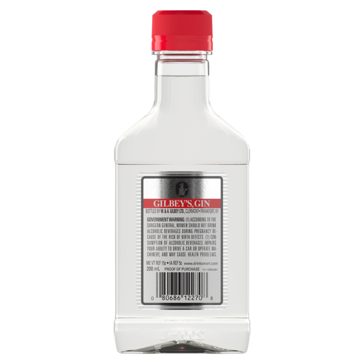 Gilbey's London Dry Gin 80 - 200ML - Back