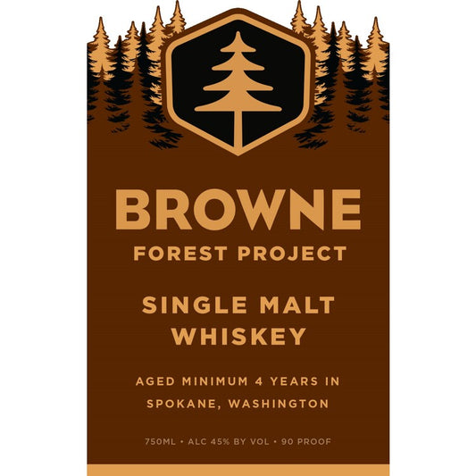 Browne Family Spirits Single Malt Whisky Forest Project 90 - 750ML - Front Label