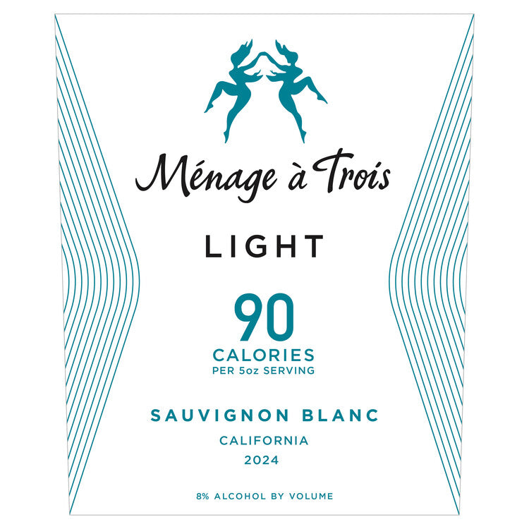 Menage A Trois Sauvignon Blanc Light California - 750ML - Front Label