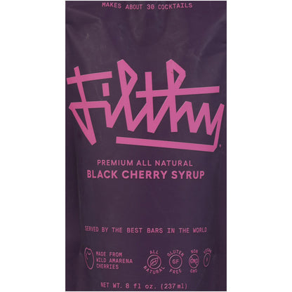 Filthy Black Cherry Syrup - 8 Z - Front Label